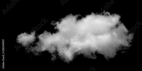 Fototapeta white cloud on black background.