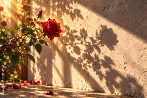Red Rose in Sunlight