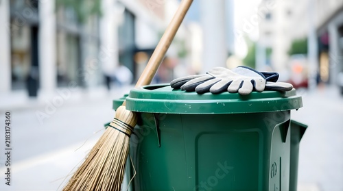bucket and mop