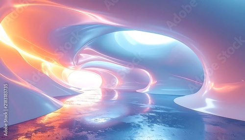 Abstract digital art of swirling cosmic energy patterns.