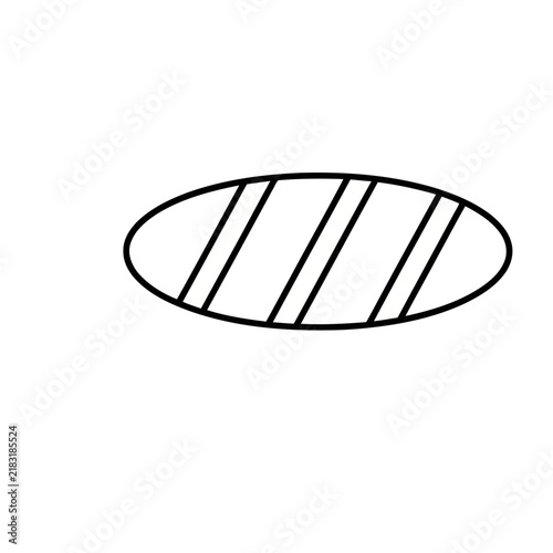 Oval shape with stripes
