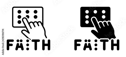 Braille Faith Icons, Tactile Reading Symbols, Accessibility Concepts, Inclusive Design, Blindness Awareness