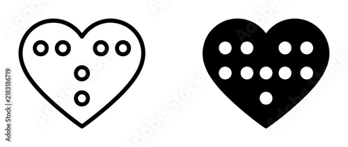 Heart Icons Set, Love Symbol Vector Graphics, Romantic Valentine's Day Design Elements, Black and White Simple Shapes