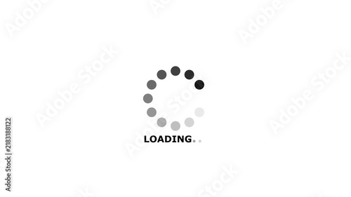 Loading - circle Modern loading animation. Circular loading indicator, white background.4k video