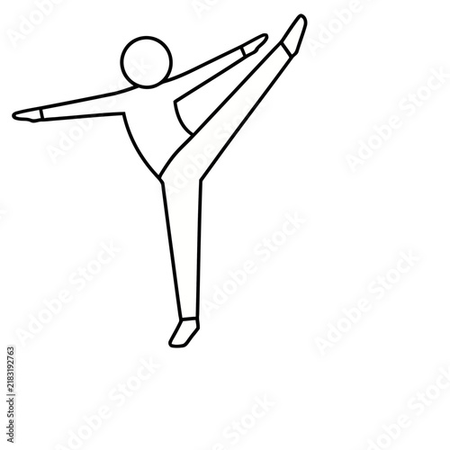 Person in a yoga pose