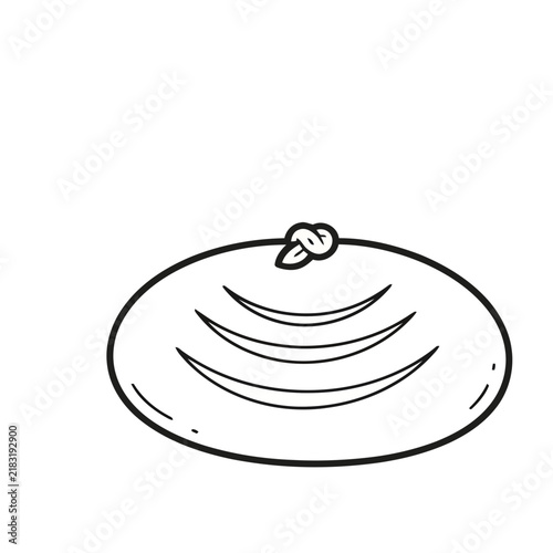 Simple Line Drawing of a Bread Loaf