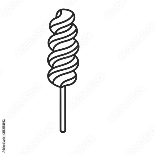 Swirl lollipop outline