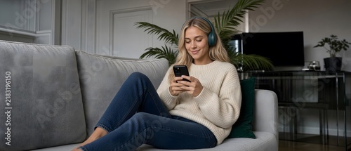 Person relaxing comfortably at home or in a spa beautifully showcased