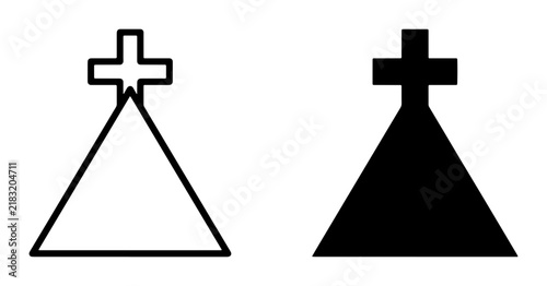 Bild auf Leinwand Christian Cross Symbol Vector Icons, Religious Faith Symbols, Sacred Geometry Tr