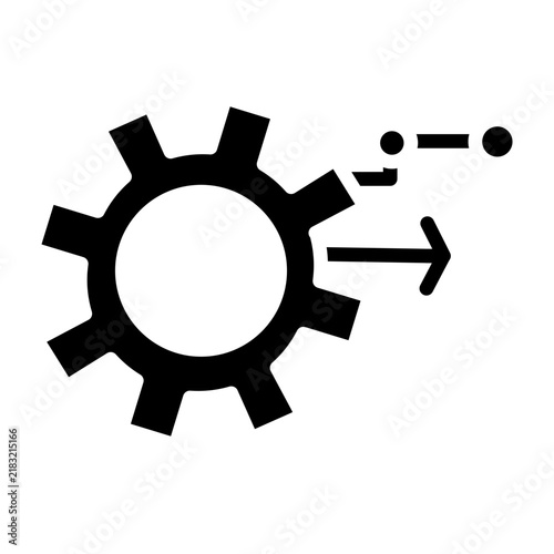 Process Optimization Vector Glyph Icon Design