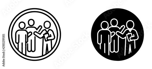 Teamwork Icon Set, Group Discussion Symbols, Business Meeting Graphics, Collaboration Concepts, People Icons, Social Interaction, Communication