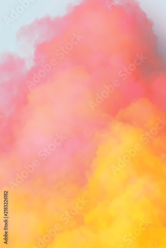 Pink and yellow color smoke background with soft blurred gradient texture