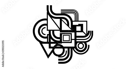 Vintage steam locomotive black and white line art illustration.