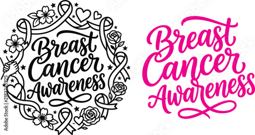 Breast Cancer Awareness Ribbon Symbol Pink