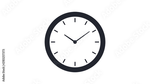 Obraz na płótnie Bold ring clock icon with thick black circle and simple hands