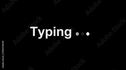 Typing loading  animations bar  Loading  indicated by a dot. 4K typing video. 
