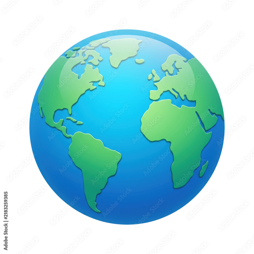 Naklejka premium Globe planet earth icon for environment and global network