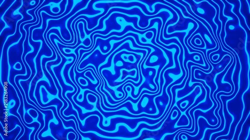 Blue Glowing Contour Lines Abstract Background.Animation