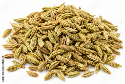 Pile of Dried Fennel Seeds
