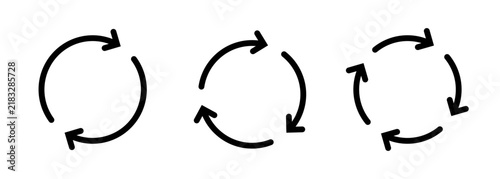 Circular arrow icon set isolated on transparent background. 2, 3, 4 rotating arrows for refresh, reload, repeat, redo, recycle, sync, loop, loading, process, and rotation symbols vector.