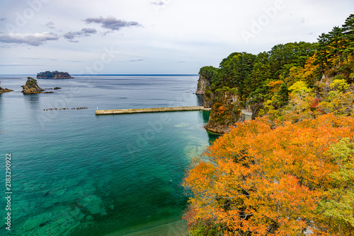 岩手県　浄土ヶ浜海浜の風景　