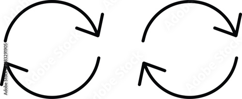 Bild auf Leinwand Repeat icon flat clipart series for refresh, replay, duplication, recurrence, synchronization, looping, and digital interface concepts