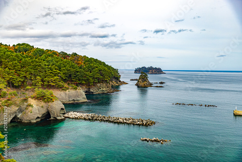 岩手県　浄土ヶ浜海浜の風景　