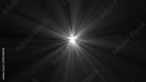 Glowing White Optical Flare Light Leak with Alpha Channel Transparent Background