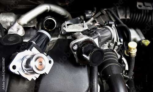 Replacing an old EGR valve with a new one on a diesel vehicle, or cleaning the EGR valve.