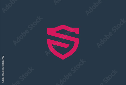 Letter S Shield Logo, Abstract geometric peter S with Shield combination,Vector Illustration