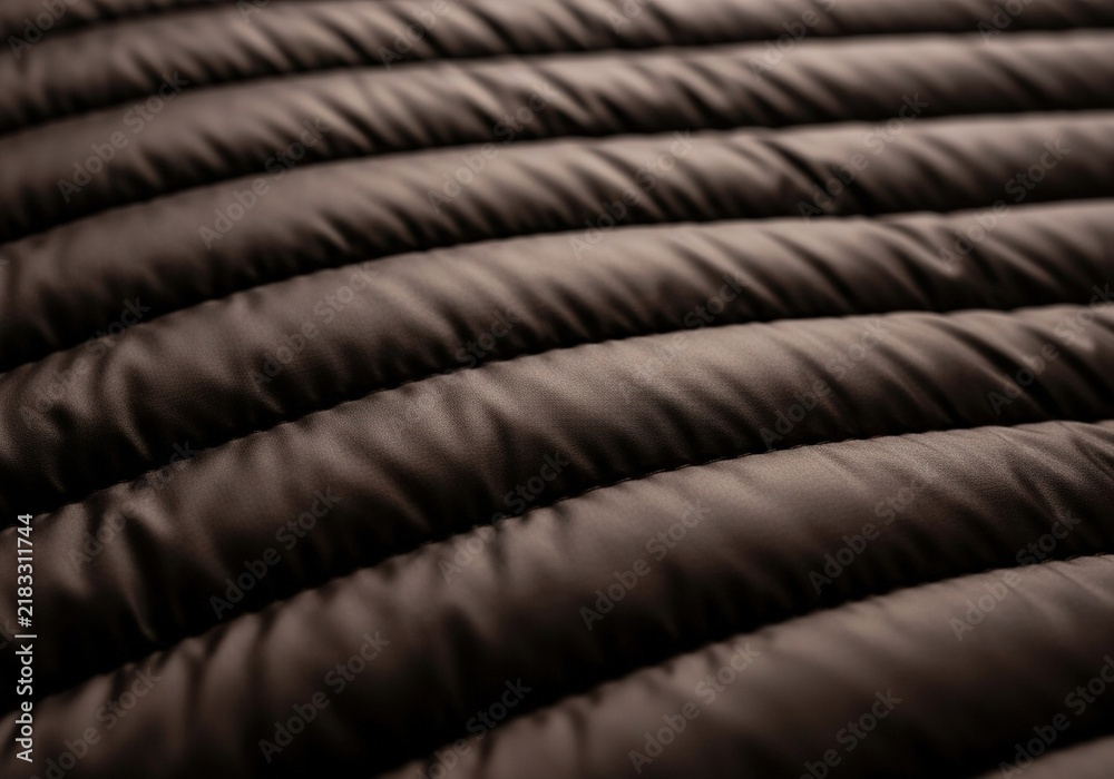 Fototapeta premium Dark Brown Quilted Fabric Texture Background.