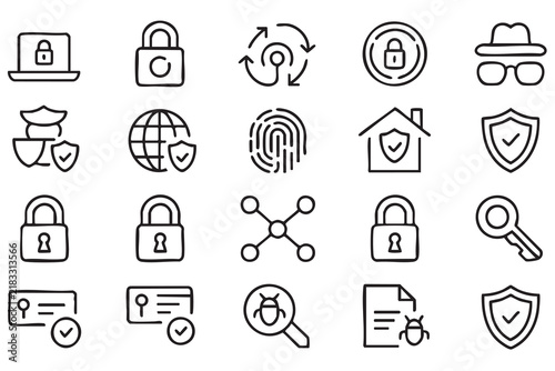Foto Modern Cybersecurity Graphics for Data Privacy, Authentication, Identity Protect