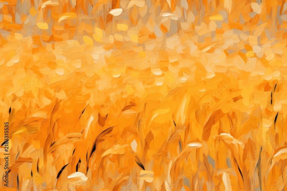Obraz premium Orange outdoors painting field.