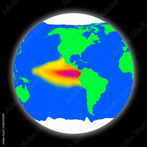 El Nino climate pattern, illustration