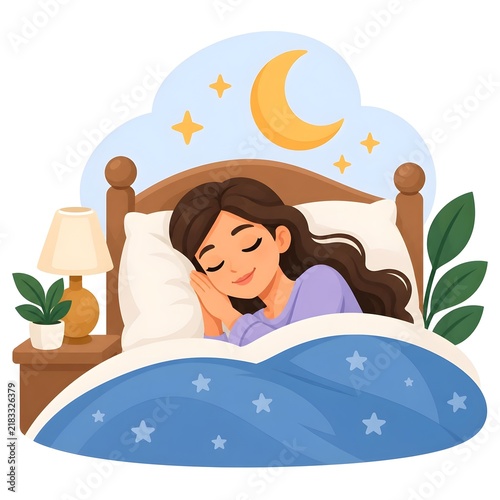 A women sleep peacefully