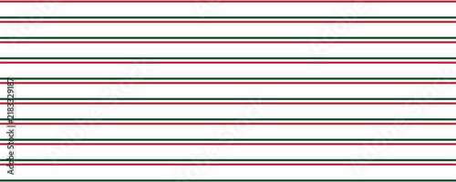 Green and red lines cross each other in rhombus shape. Christmas pattern background.