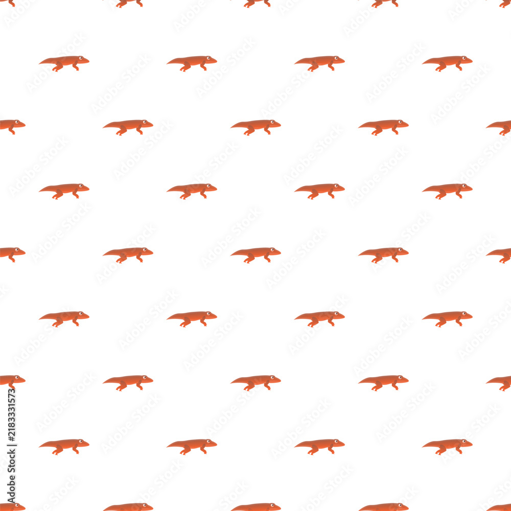 Fototapeta premium Cute orange reptiles forming an endless texture in a flat vector design