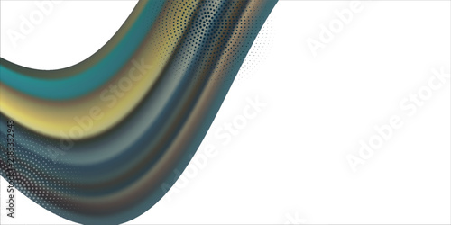 Abstract Layered Wave Background With Smooth Teal and Yellow Curves for Modern Graphic Design