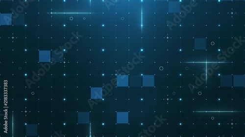 Digital grid background with data points and glowing lines