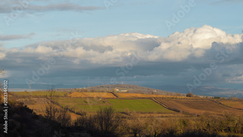 Cuadro en lienzo Paysages de l'Aveyron, en automne