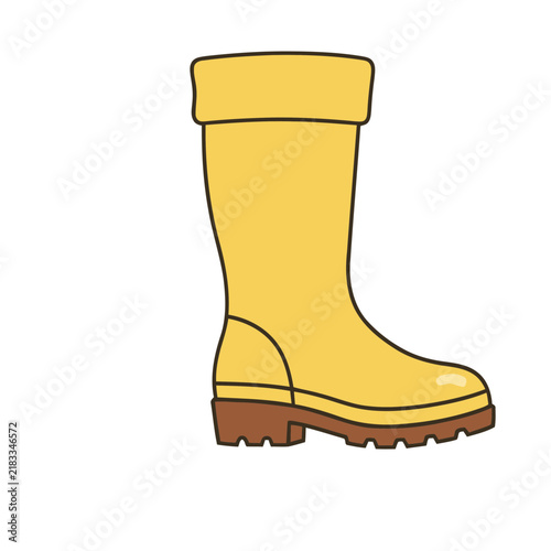 Yellow Rubber Boot