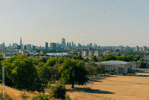 Photography View from Greenwich Park over Queen's House and Canary Wharf skyscrapers in London, England, UK - 4 September 2026