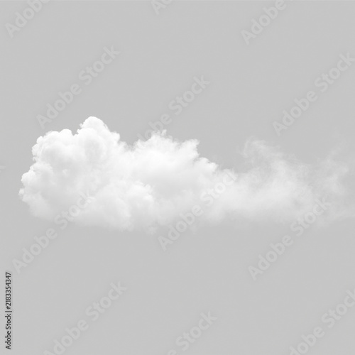 Quadro su tela A thick cloud of white smoke drifts across a black background