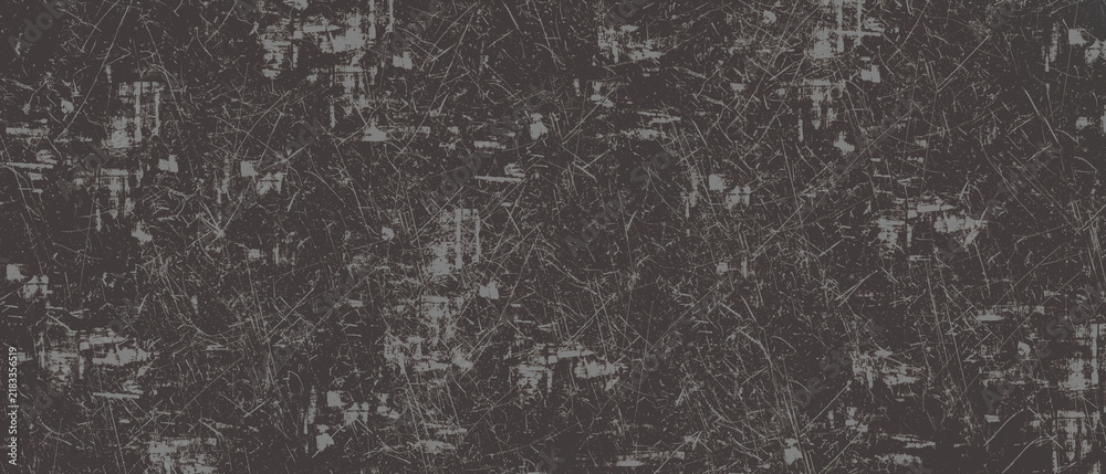 Fototapeta premium Dark Gray Scratched Grunge Texture Background with Distressed Surface