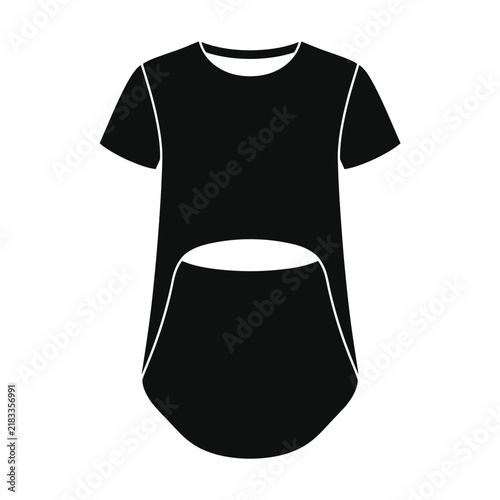 Black short sleeve t shirt with relaxed fit silhouette