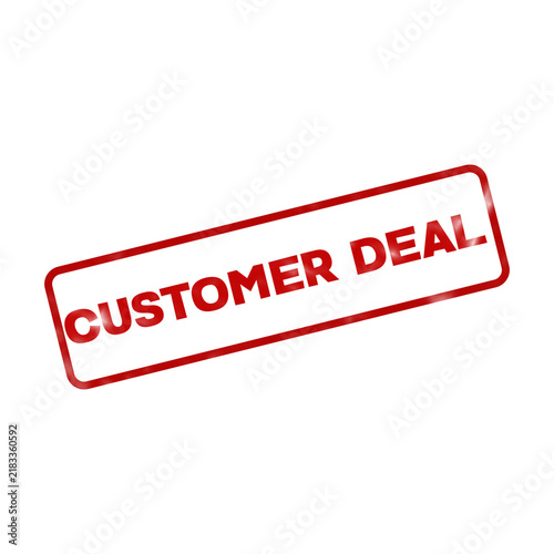 Customer Deal red rubber stamp isolated on white background