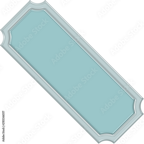 ticket element design in a modern glass style