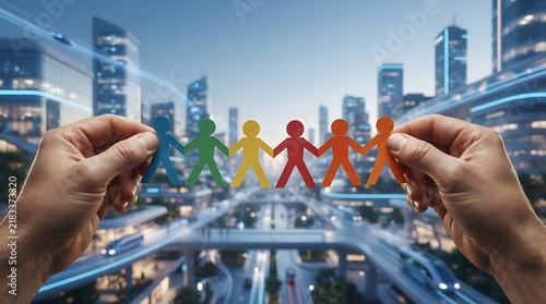 Connected Global Network Paper Figures Supported in Hands