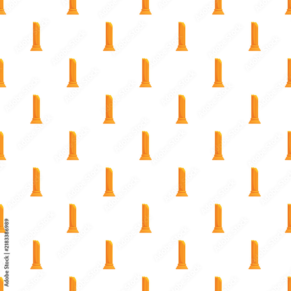 Obraz premium Orange ancient style columns repeating horizontally and vertically on a white background