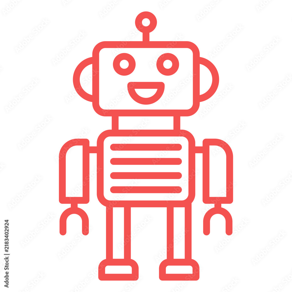 Naklejka premium Robotics Vector Icon Style
